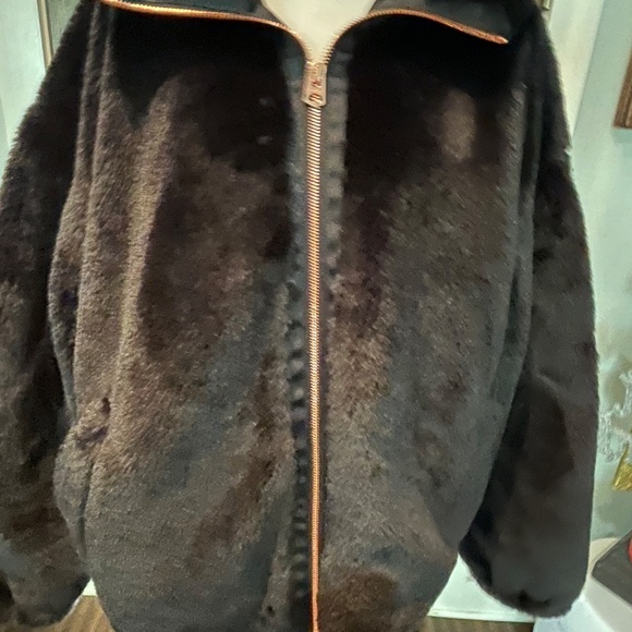 - Lucky Brand XL Faux Fur Black Jacket - Picture 4 of 12